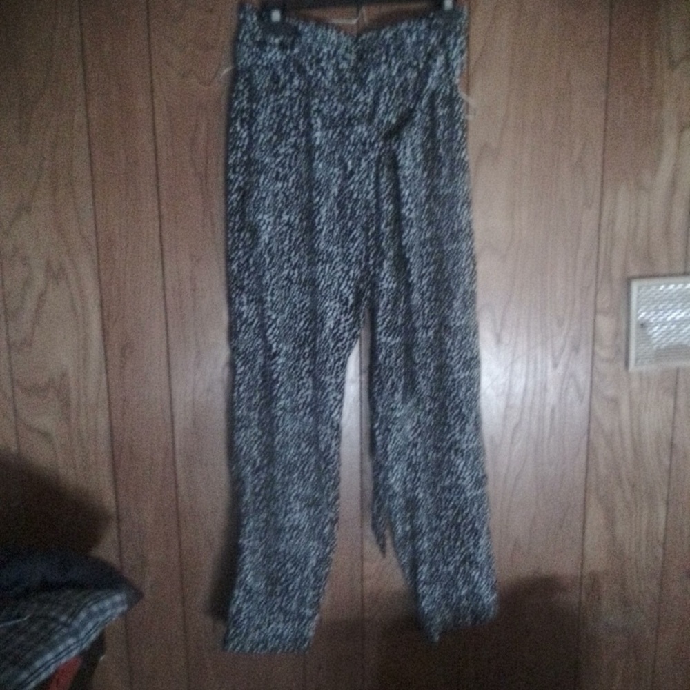 Black and White Polka Dot Pants Size XL Shein